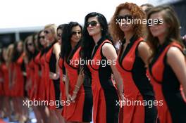 Grid girls on the drivers parade. 08.06.2014. Formula 1 World Championship, Rd 7, Canadian Grand Prix, Montreal, Canada, Race Day.