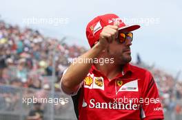 Fernando Alonso (ESP) Ferrari on the drivers parade. 08.06.2014. Formula 1 World Championship, Rd 7, Canadian Grand Prix, Montreal, Canada, Race Day.