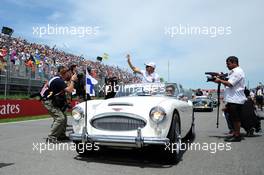 Valtteri Bottas (FIN) Williams on the drivers parade. 08.06.2014. Formula 1 World Championship, Rd 7, Canadian Grand Prix, Montreal, Canada, Race Day.