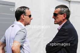 Guenther Steiner (ITA) Haas F1 Team Prinicipal (Right). 08.06.2014. Formula 1 World Championship, Rd 7, Canadian Grand Prix, Montreal, Canada, Race Day.