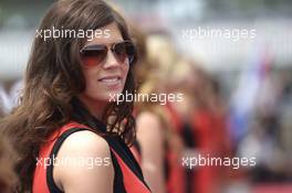 Grid girl on the drivers parade. 08.06.2014. Formula 1 World Championship, Rd 7, Canadian Grand Prix, Montreal, Canada, Race Day.