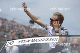 Kevin Magnussen (DEN) McLaren on the drivers parade. 08.06.2014. Formula 1 World Championship, Rd 7, Canadian Grand Prix, Montreal, Canada, Race Day.