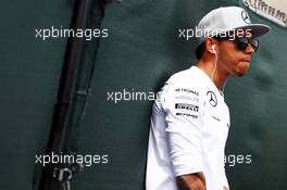 Lewis Hamilton (GBR) Mercedes AMG F1 on the drivers parade. 08.06.2014. Formula 1 World Championship, Rd 7, Canadian Grand Prix, Montreal, Canada, Race Day.