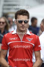 Jules Bianchi (FRA) Marussia F1 Team on the drivers parade. 08.06.2014. Formula 1 World Championship, Rd 7, Canadian Grand Prix, Montreal, Canada, Race Day.