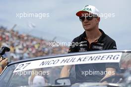 Nico Hulkenberg (GER) Sahara Force India F1 on the drivers parade. 08.06.2014. Formula 1 World Championship, Rd 7, Canadian Grand Prix, Montreal, Canada, Race Day.