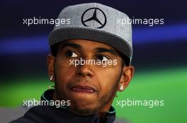 Lewis Hamilton (GBR) Mercedes AMG F1 in the FIA Press Conference. 05.06.2014. Formula 1 World Championship, Rd 7, Canadian Grand Prix, Montreal, Canada, Preparation Day.