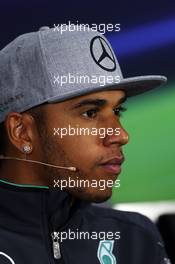 Lewis Hamilton (GBR) Mercedes AMG F1 in the FIA Press Conference. 05.06.2014. Formula 1 World Championship, Rd 7, Canadian Grand Prix, Montreal, Canada, Preparation Day.