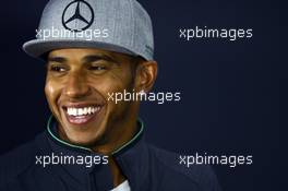 Lewis Hamilton (GBR) Mercedes AMG F1 in the FIA Press Conference. 05.06.2014. Formula 1 World Championship, Rd 7, Canadian Grand Prix, Montreal, Canada, Preparation Day.