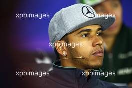 Lewis Hamilton (GBR) Mercedes AMG F1 in the FIA Press Conference. 05.06.2014. Formula 1 World Championship, Rd 7, Canadian Grand Prix, Montreal, Canada, Preparation Day.