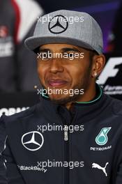 Lewis Hamilton (GBR) Mercedes AMG F1 in the FIA Press Conference. 05.06.2014. Formula 1 World Championship, Rd 7, Canadian Grand Prix, Montreal, Canada, Preparation Day.