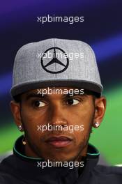 Lewis Hamilton (GBR) Mercedes AMG F1 in the FIA Press Conference. 05.06.2014. Formula 1 World Championship, Rd 7, Canadian Grand Prix, Montreal, Canada, Preparation Day.