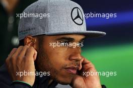 Lewis Hamilton (GBR) Mercedes AMG F1 in the FIA Press Conference. 05.06.2014. Formula 1 World Championship, Rd 7, Canadian Grand Prix, Montreal, Canada, Preparation Day.