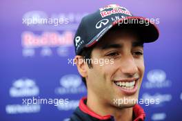 Daniel Ricciardo (AUS) Red Bull Racing with the media. 05.06.2014. Formula 1 World Championship, Rd 7, Canadian Grand Prix, Montreal, Canada, Preparation Day.