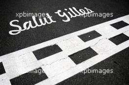 Salut Gilles - tribute on the start line to Gilles Villeneuve. 05.06.2014. Formula 1 World Championship, Rd 7, Canadian Grand Prix, Montreal, Canada, Preparation Day.