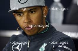 Lewis Hamilton (GBR) Mercedes AMG F1 in the FIA Press Conference. 05.06.2014. Formula 1 World Championship, Rd 7, Canadian Grand Prix, Montreal, Canada, Preparation Day.