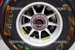 Ferrari F14-T front wheel hub detail. 18.04.2014. Formula 1 World Championship, Rd 4, Chinese Grand Prix, Shanghai, China, Practice Day.