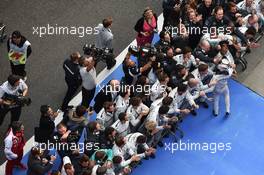 Race winner Lewis Hamilton (GBR) Mercedes AMG F1 celebrates in parc ferme. 20.04.2014. Formula 1 World Championship, Rd 4, Chinese Grand Prix, Shanghai, China, Race Day.