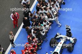 Race winner Lewis Hamilton (GBR) Mercedes AMG F1 celebrates in parc ferme. 20.04.2014. Formula 1 World Championship, Rd 4, Chinese Grand Prix, Shanghai, China, Race Day.