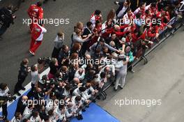 Race winner Lewis Hamilton (GBR) Mercedes AMG F1 celebrates in parc ferme. 20.04.2014. Formula 1 World Championship, Rd 4, Chinese Grand Prix, Shanghai, China, Race Day.