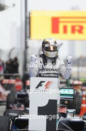 Race winner Lewis Hamilton (GBR) Mercedes AMG F1 W05 celebrates in parc ferme. 20.04.2014. Formula 1 World Championship, Rd 4, Chinese Grand Prix, Shanghai, China, Race Day.