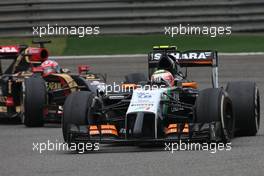 Sergio Perez (MEX), Sahara Force India  20.04.2014. Formula 1 World Championship, Rd 4, Chinese Grand Prix, Shanghai, China, Race Day.