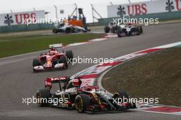 Romain Grosjean (FRA) Lotus F1 E22. 20.04.2014. Formula 1 World Championship, Rd 4, Chinese Grand Prix, Shanghai, China, Race Day.