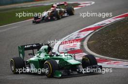 Kamui Kobayashi (JPN) Caterham CT05. 20.04.2014. Formula 1 World Championship, Rd 4, Chinese Grand Prix, Shanghai, China, Race Day.