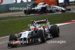 Sergio Perez (MEX) Sahara Force India F1 VJM07. 20.04.2014. Formula 1 World Championship, Rd 4, Chinese Grand Prix, Shanghai, China, Race Day.
