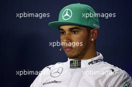 Lewis Hamilton (GBR) Mercedes AMG F1 in the FIA Press Conference. 19.04.2014. Formula 1 World Championship, Rd 4, Chinese Grand Prix, Shanghai, China, Qualifying Day.