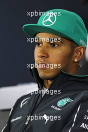 Lewis Hamilton (GBR), Mercedes AMG F1 Team at the press conference 17.04.2014. Formula 1 World Championship, Rd 4, Chinese Grand Prix, Shanghai, China, Preparation Day.