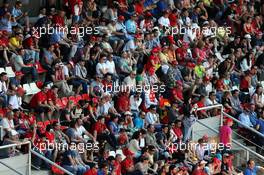 Fans in the grandstand. 09.05.2014. Formula 1 World Championship, Rd 5, Spanish Grand Prix, Barcelona, Spain, Practice Day.