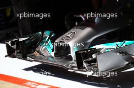 Mercedes AMG F1 W05 front wing. 09.05.2014. Formula 1 World Championship, Rd 5, Spanish Grand Prix, Barcelona, Spain, Practice Day.
