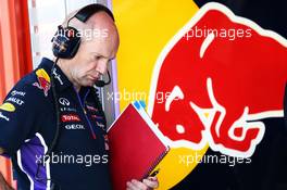 Adrian Newey (GBR) Red Bull Racing Chief Technical Officer. 09.05.2014. Formula 1 World Championship, Rd 5, Spanish Grand Prix, Barcelona, Spain, Practice Day.
