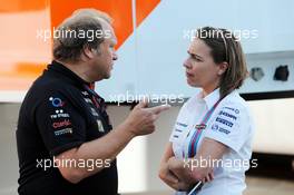 (L to R): Robert Fernley (GBR) Sahara Force India F1 Team Deputy Team Principal with Claire Williams (GBR) Williams Deputy Team Principal. 09.05.2014. Formula 1 World Championship, Rd 5, Spanish Grand Prix, Barcelona, Spain, Practice Day.