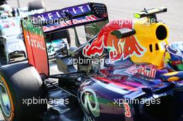 Daniel Ricciardo (AUS) Red Bull Racing RB10 rear wing. 09.05.2014. Formula 1 World Championship, Rd 5, Spanish Grand Prix, Barcelona, Spain, Practice Day.