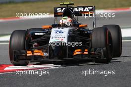 Sergio Perez (MEX), Sahara Force India  09.05.2014. Formula 1 World Championship, Rd 5, Spanish Grand Prix, Barcelona, Spain, Practice Day.