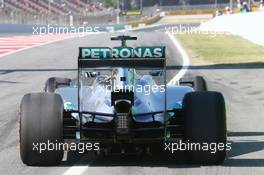 Nico Rosberg (GER) Mercedes AMG F1 W05 rear wing. 09.05.2014. Formula 1 World Championship, Rd 5, Spanish Grand Prix, Barcelona, Spain, Practice Day.