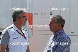 Ekrem Sami (IRN) Mclaren Head of Marketing (Left). 09.05.2014. Formula 1 World Championship, Rd 5, Spanish Grand Prix, Barcelona, Spain, Practice Day.