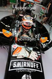 Nico Hulkenberg (GER) Sahara Force India F1 VJM07. 09.05.2014. Formula 1 World Championship, Rd 5, Spanish Grand Prix, Barcelona, Spain, Practice Day.