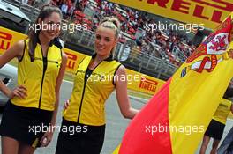 Grid girls. 11.05.2014. Formula 1 World Championship, Rd 5, Spanish Grand Prix, Barcelona, Spain, Race Day.