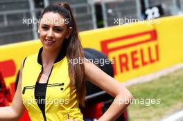 Grid girl. 11.05.2014. Formula 1 World Championship, Rd 5, Spanish Grand Prix, Barcelona, Spain, Race Day.