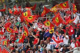 Ferrari fans in the grandstand. 11.05.2014. Formula 1 World Championship, Rd 5, Spanish Grand Prix, Barcelona, Spain, Race Day.