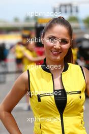 Grid girl. 11.05.2014. Formula 1 World Championship, Rd 5, Spanish Grand Prix, Barcelona, Spain, Race Day.