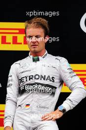 Nico Rosberg (GER) Mercedes AMG F1 on the podium. 11.05.2014. Formula 1 World Championship, Rd 5, Spanish Grand Prix, Barcelona, Spain, Race Day.