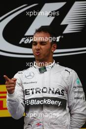 1st place Lewis Hamilton (GBR) Mercedes AMG F1 W05. 11.05.2014. Formula 1 World Championship, Rd 5, Spanish Grand Prix, Barcelona, Spain, Race Day.