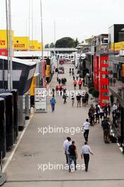 The paddock. 11.05.2014. Formula 1 World Championship, Rd 5, Spanish Grand Prix, Barcelona, Spain, Race Day.