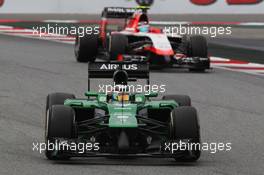 Kamui Kobayashi (JPN) Caterham CT05. 11.05.2014. Formula 1 World Championship, Rd 5, Spanish Grand Prix, Barcelona, Spain, Race Day.