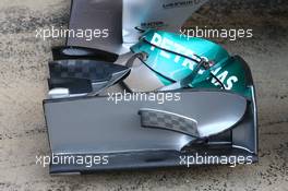 Mercedes AMG F1 W05 front wing detail. 10.05.2014. Formula 1 World Championship, Rd 5, Spanish Grand Prix, Barcelona, Spain, Qualifying Day.