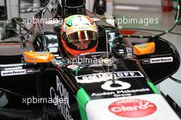 Sergio Perez (MEX) Sahara Force India F1 VJM07. 10.05.2014. Formula 1 World Championship, Rd 5, Spanish Grand Prix, Barcelona, Spain, Qualifying Day.