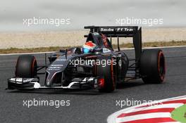 Adrian Sutil (GER) Sauber C33. 10.05.2014. Formula 1 World Championship, Rd 5, Spanish Grand Prix, Barcelona, Spain, Qualifying Day.